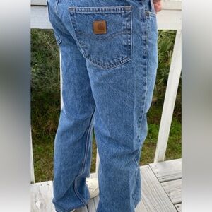 Carhartt Size 38 X 30 Men’s Medium Wash Relaxed Fit Work Jeans